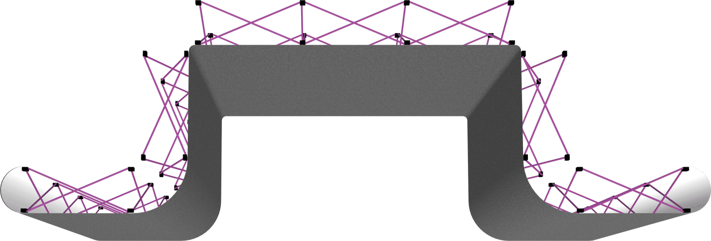 20ft x 8ft Horseshoe Deluxe Coyote Full Fabric Panel Display (11x3 Fast Kit)