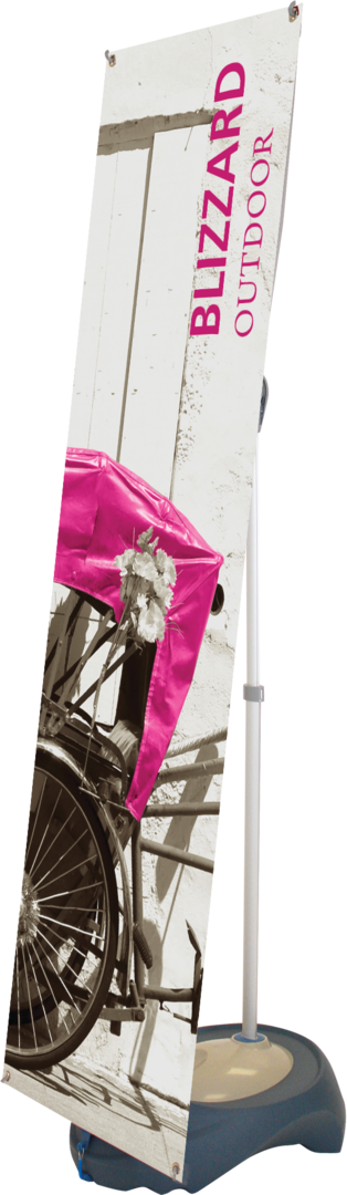 23.5in x 63.25in Blizzard Adjustable Outdoor Banner Stand (Graphic Only)