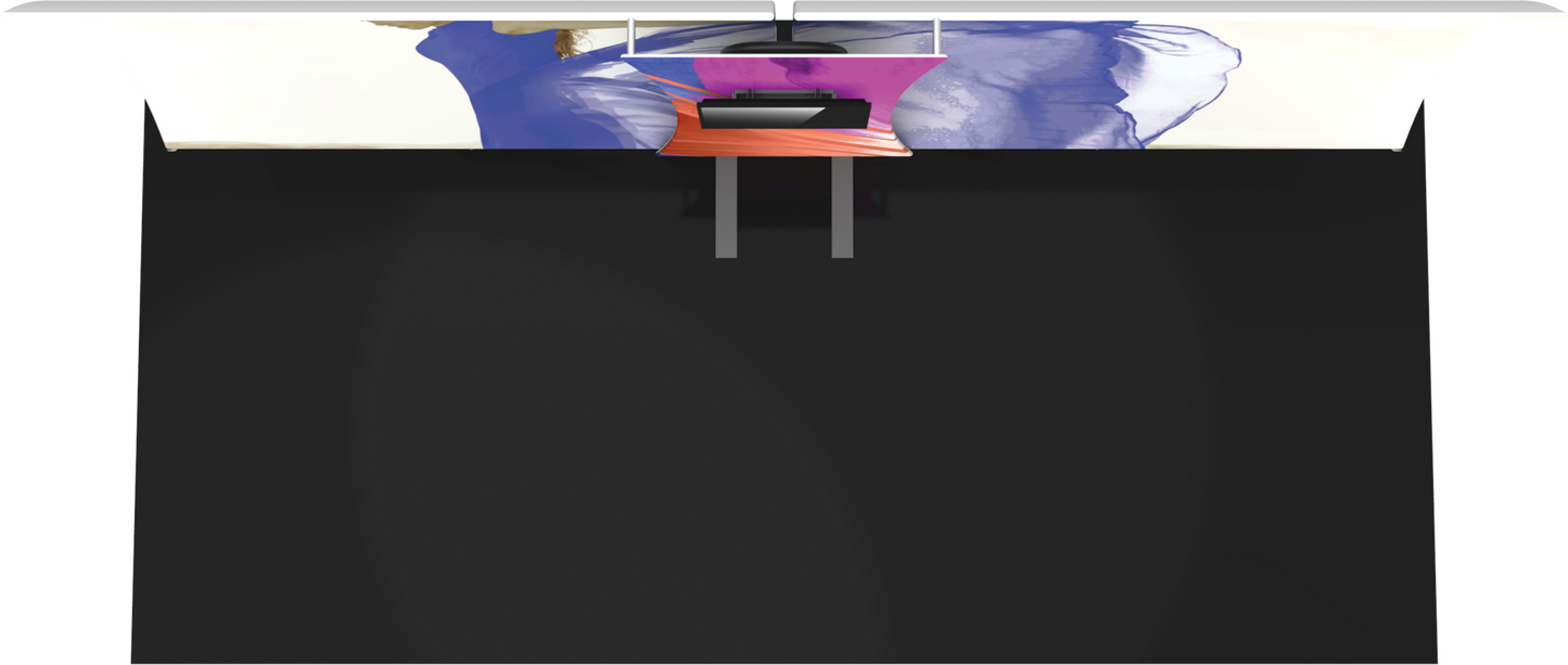 4ft x 8ft Formulate Backwall Connector 05 Bowtie w/ Monitor Mount (Graphic Only)