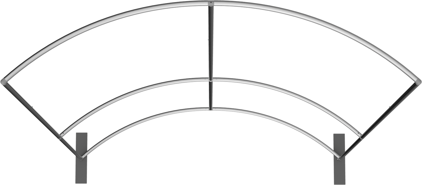 8ft x 10ft Formulate Master Horizontal Curve Fabric Backwall Graphic w/ Backer (Graphic Package)