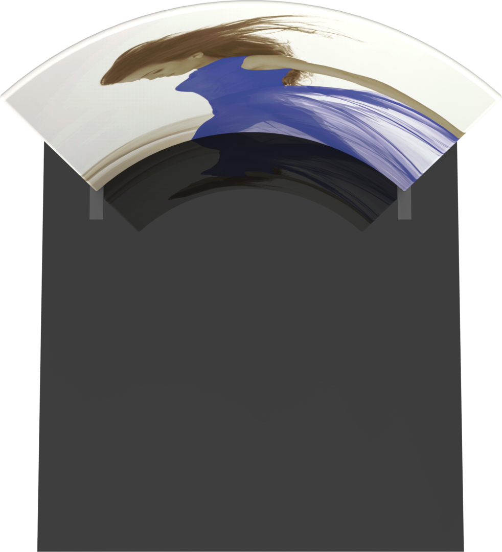 8ft x 10ft Formulate Master Horizontal Curve Fabric Backwall (Hardware Only)