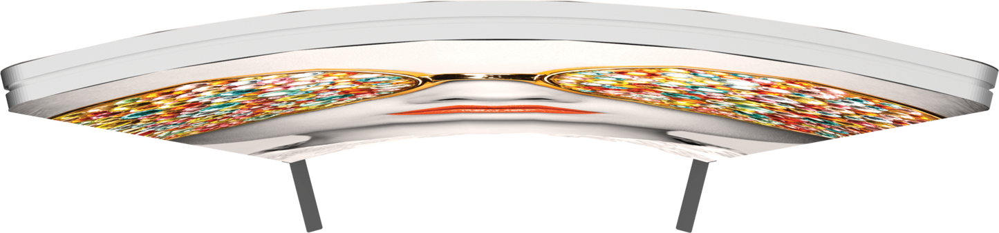 5ft x 8ft Vector Frame Concave Curved 02 Fabric Banner Display Single-Sided (Graphic Package)