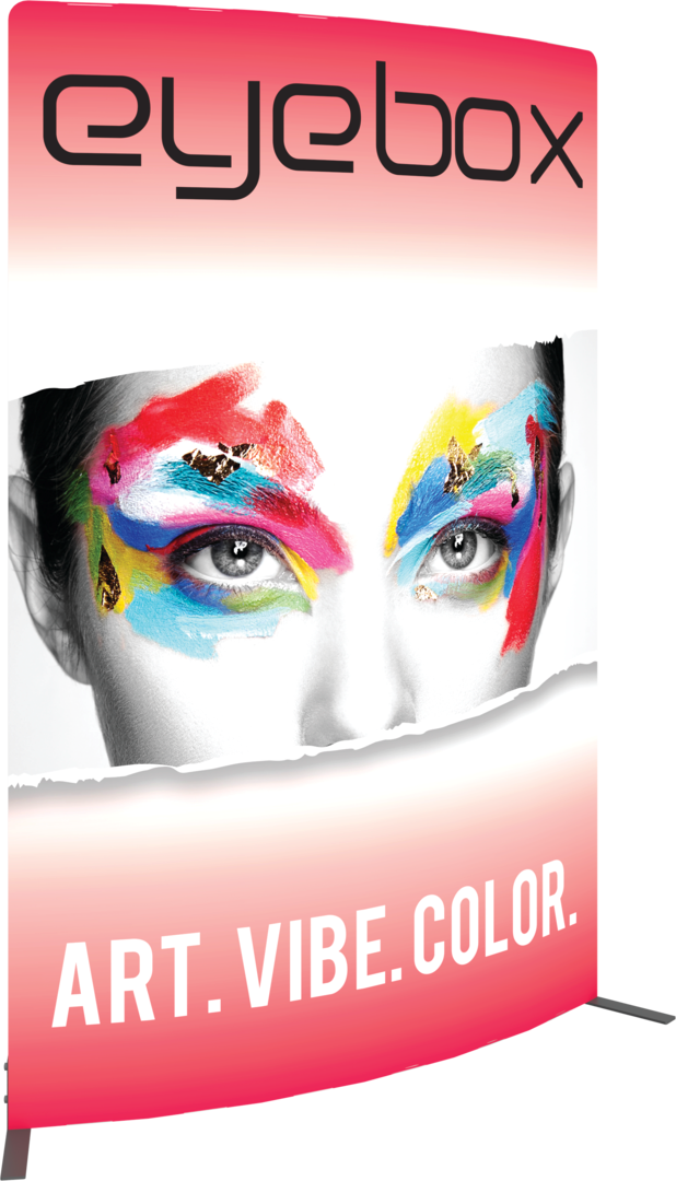 6ft x 8ft Vector Frame Convex Curved 03 Fabric Banner Display Double-Sided (Graphic Only)