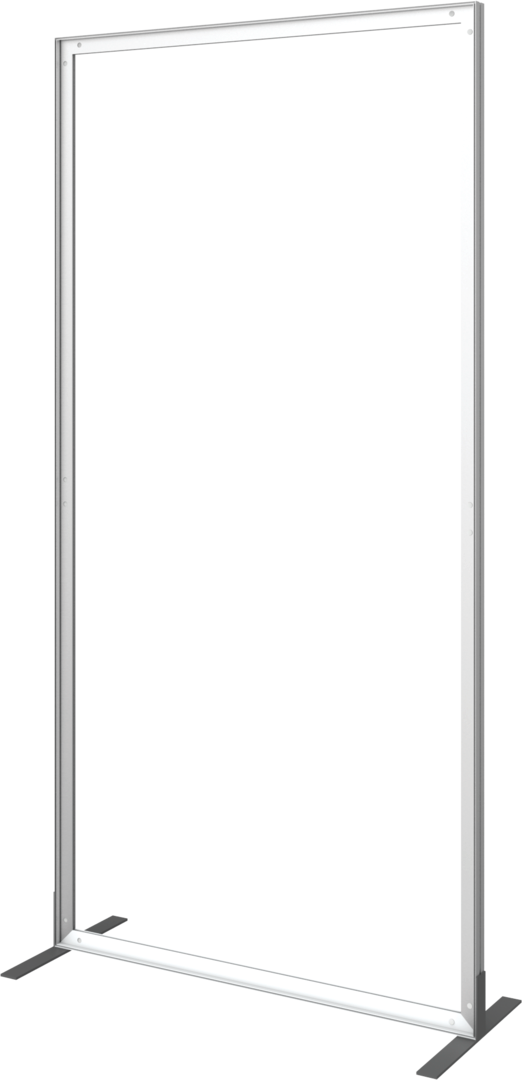 4ft x 6ft Vector Frame Rectangle 03 Fabric Banner Display Single-Sided Eclipse Blockout Fabric (Graphic Package)