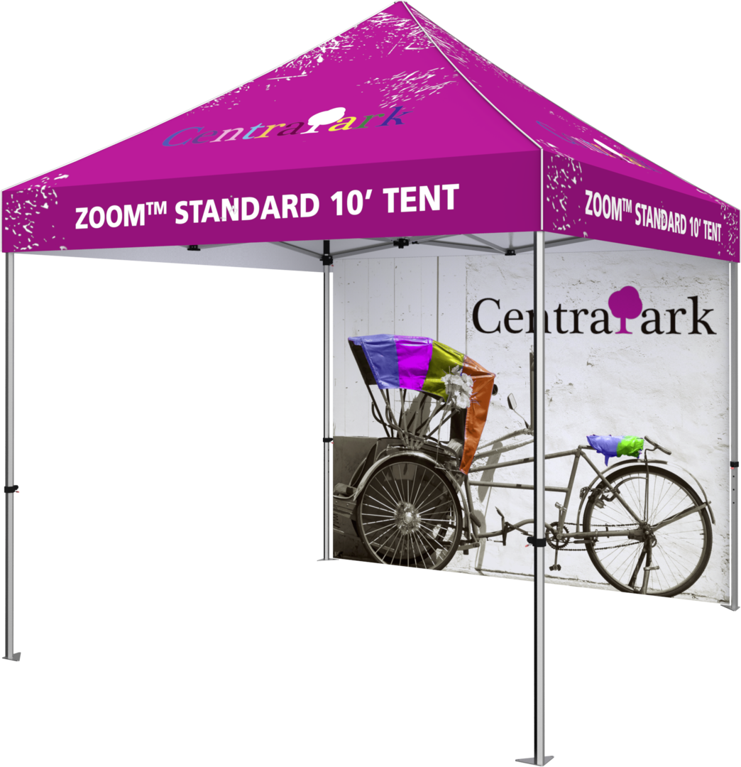 10ft x 10ft Zoom Standard Popup Tent (Custom Printed Graphic Package)