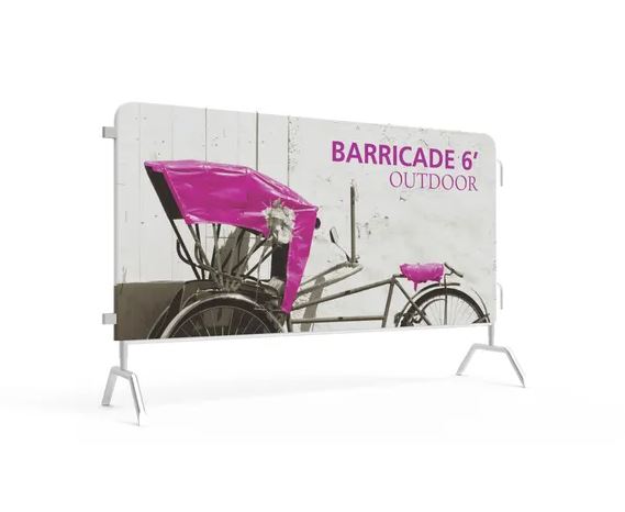 6ft Indoor/Outdoor Double-Sided Barricade Cover Vinyl (Graphic Only)