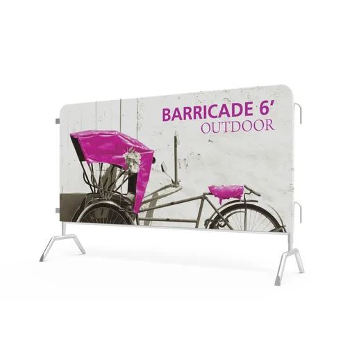 6ft Indoor/Outdoor Double-Sided Barricade Cover Vinyl (Graphic Only)