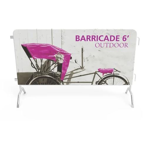 6ft Indoor/Outdoor Double-Sided Barricade Cover Vinyl (Graphic Only)