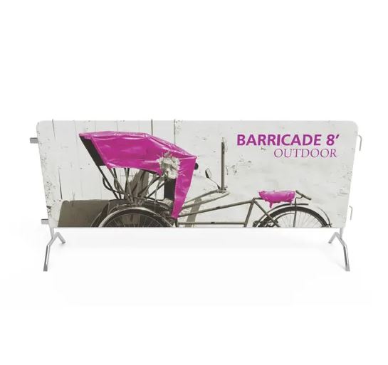 8ft Indoor/Outdoor Double-Sided Barricade Cover Fabric (Graphic Only)