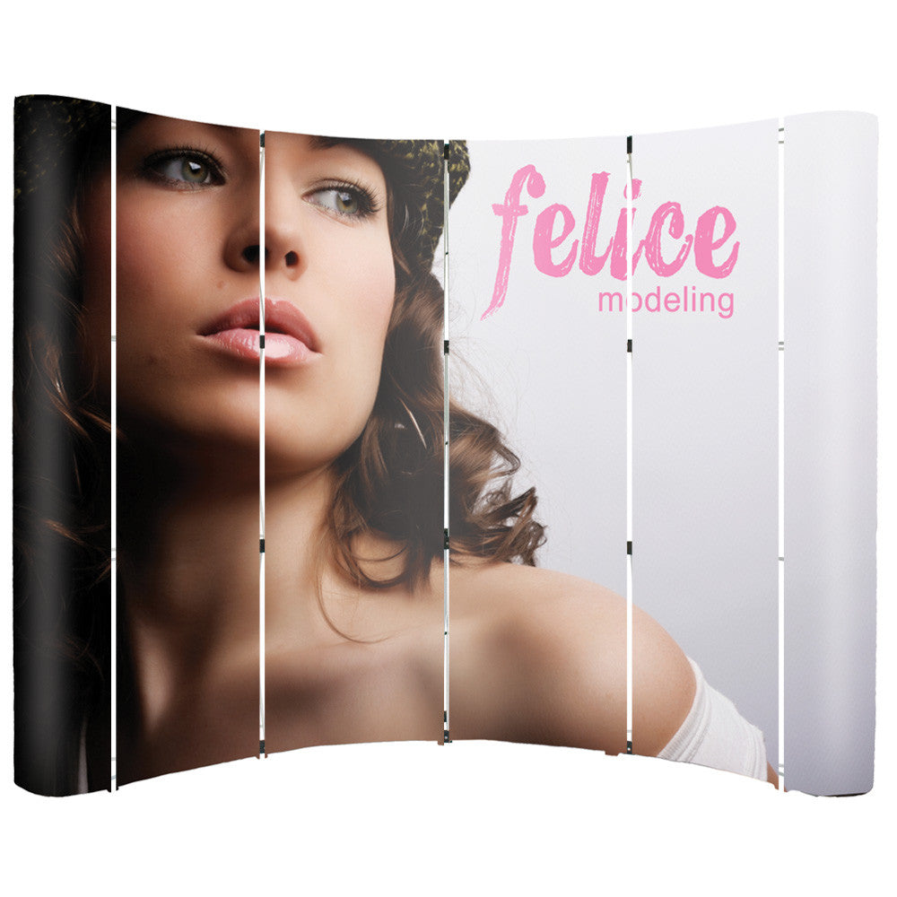 10 ft. Big Wave Pop Up Display 6 Single-Sided PVC Print Panels (Graphi ...