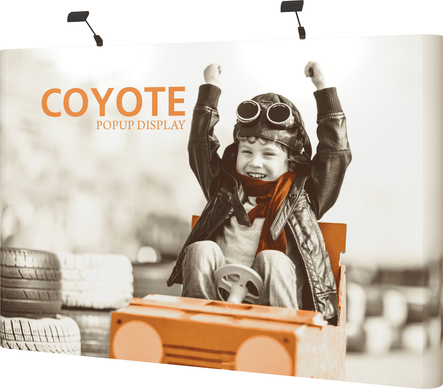 10ft (4x3) Coyote Straight Full Fabric Display (Fabric Package)