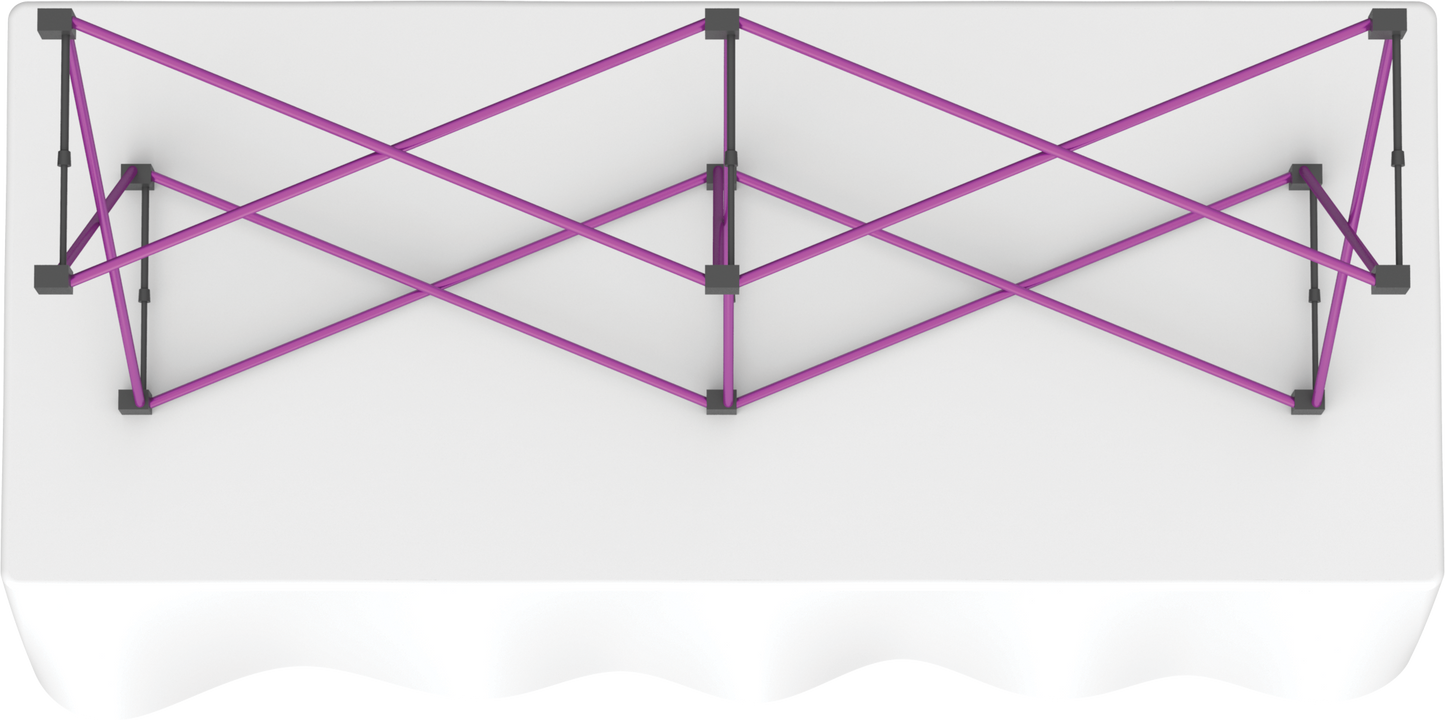 6ft (2x1) Coyote Straight Tabletop Frame (Hardware Only)