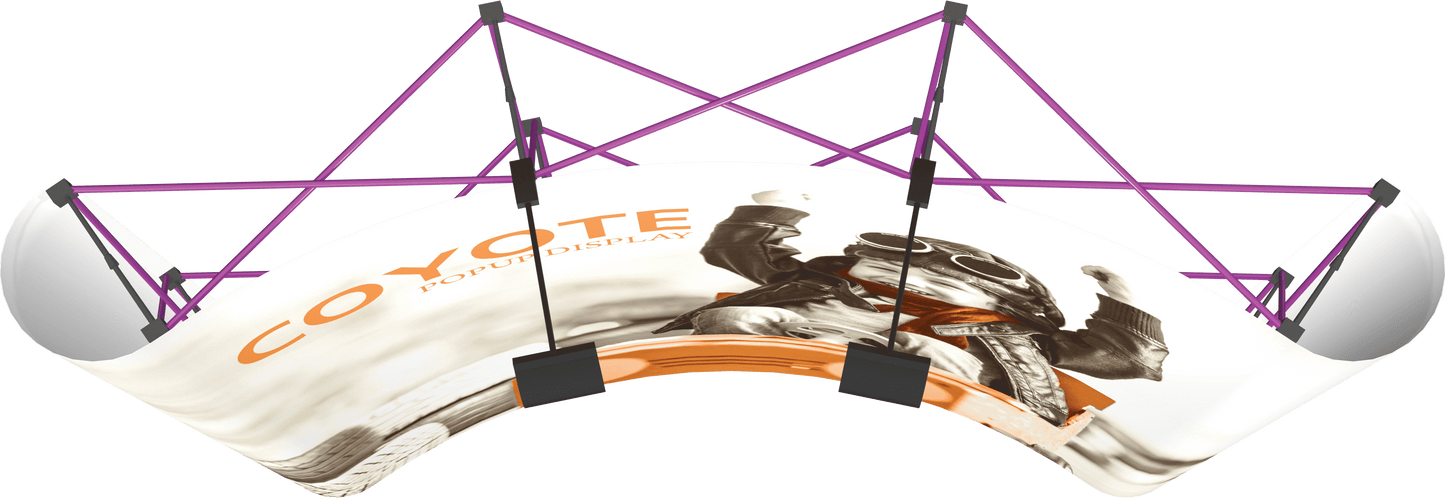 8ft (3x3) Coyote Curved Full Fabric Display (Fabric Package)