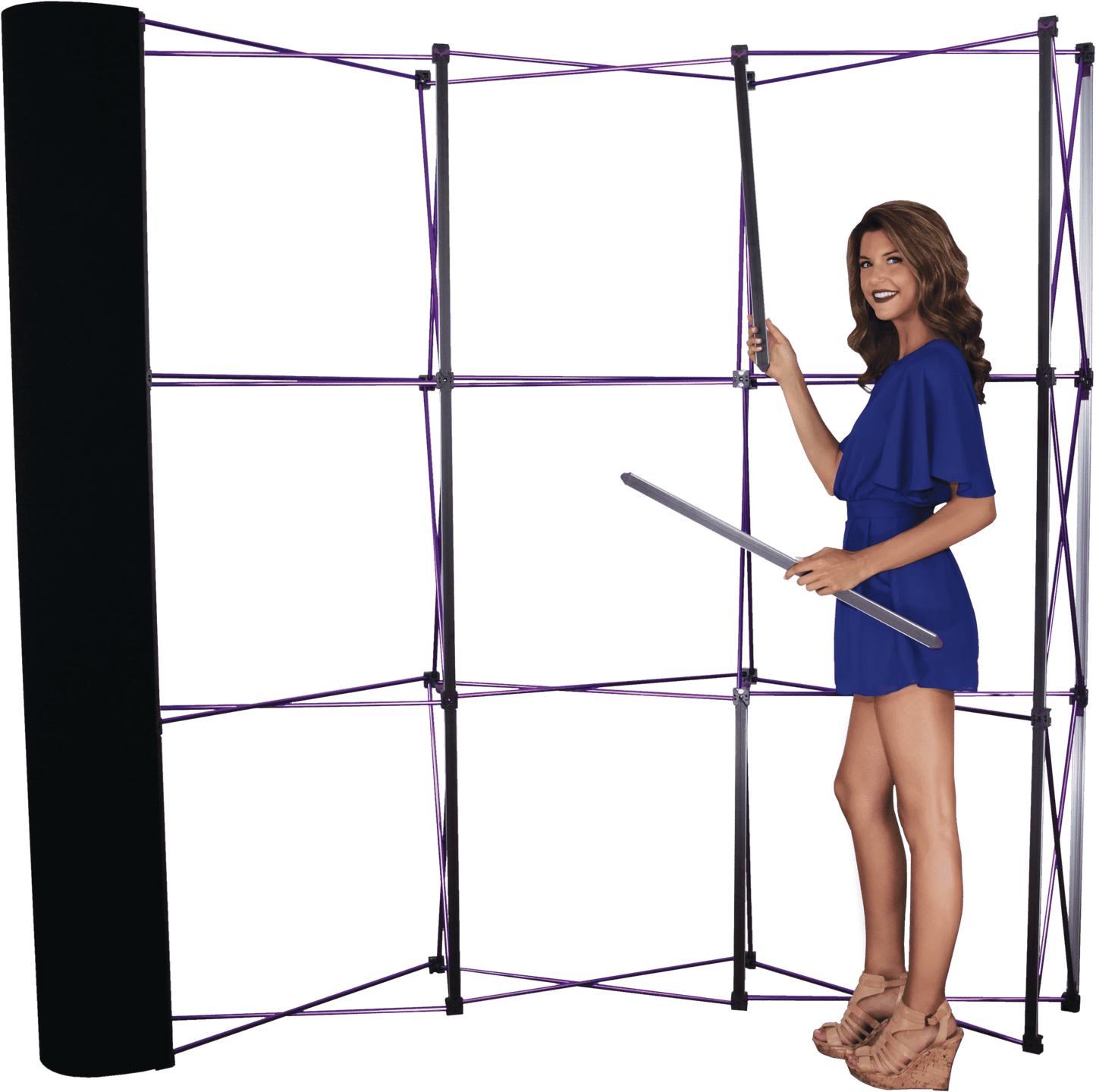 8ft x 8ft Coyote Curved Full Fabric Display (3x3 Fast Kit)