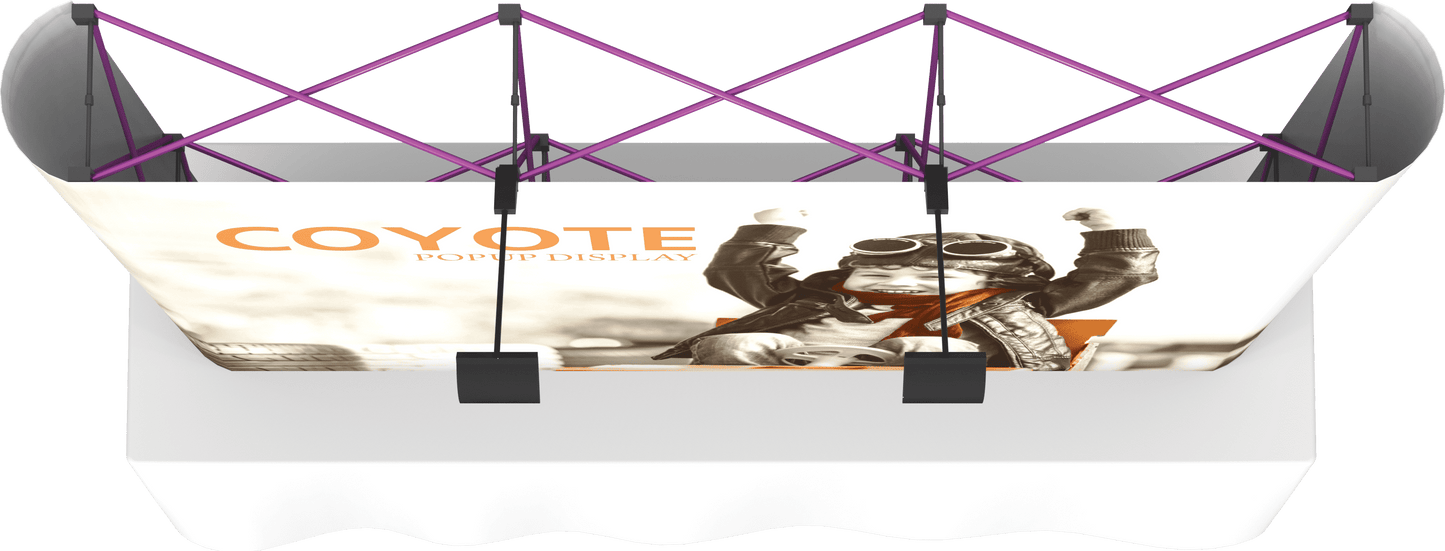 8ft (3x2) Coyote Straight Tabletop Full Fabric Display (Fabric Package)