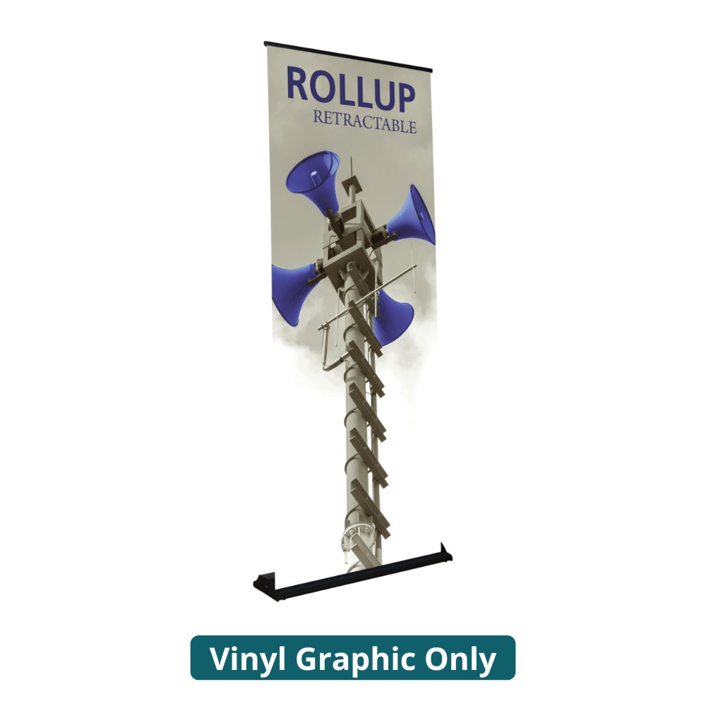 32.9in Rollup Retractable Banner Stand (Vinyl Graphic Only)