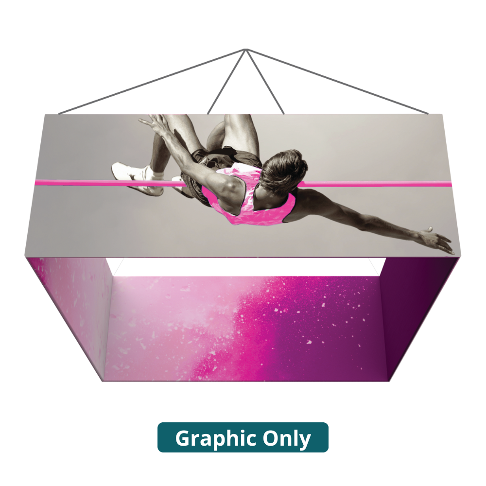 10ft x 3ft Formulate Essential Hanging Structure Square Double-Sided (Graphic Only)