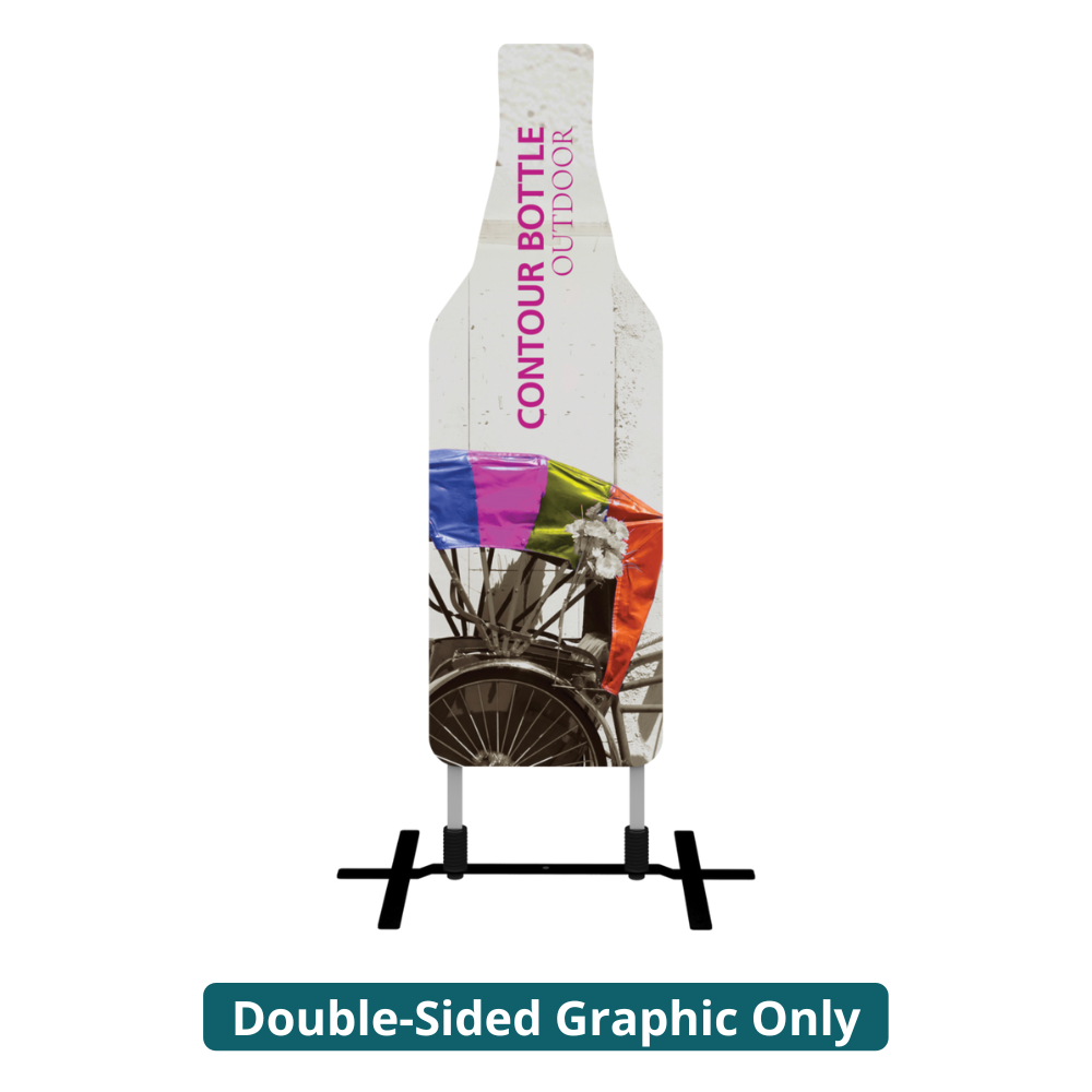 6ft Contour Outdoor Sign Bottle Double-Sided (Graphic Only)