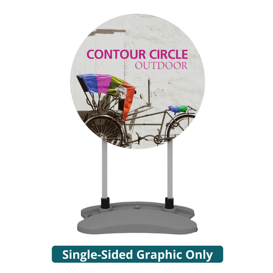 3ft Contour Outdoor Sign Circle Single-Sided (Graphic Only)