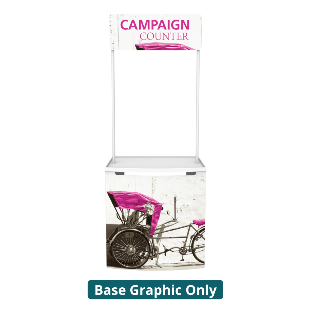 3ft x 7ft Campaign Promotional Counter (Base Graphic Only)