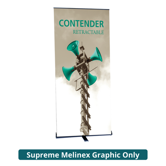 35.5in Contender Mega Retractable Banner Stand (Supreme Melinex Graphic Only)