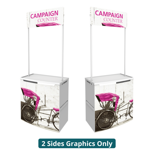 3ft x 7ft Campaign Promotional Counter (2 Sides Graphic Only)