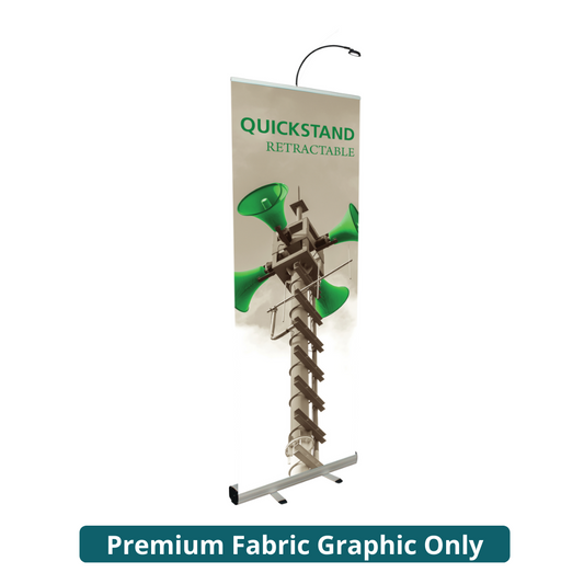 31.5in Quickstand 800 Retractable Banner Stand (Premium Fabric Graphic Only)