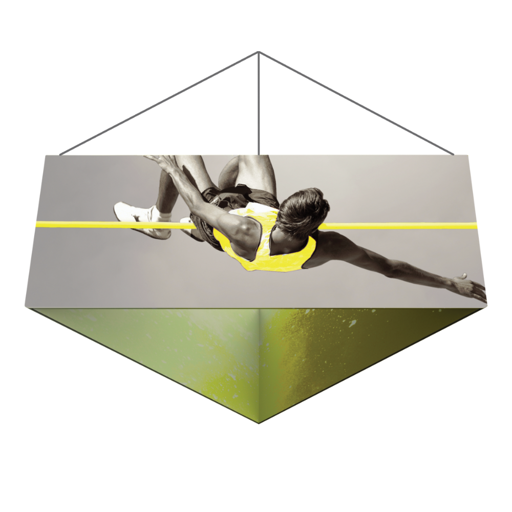 12ft x 4ft Formulate Essential Hanging Structure Triangle Single-Sided w/ Printed Bottom (Graphic Package)