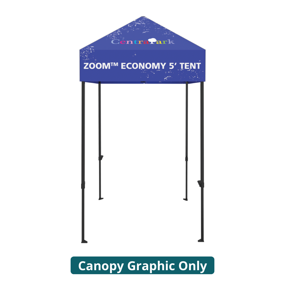 5ft x 5ft Zoom Economy Popup Tent (Canopy Graphic Only)