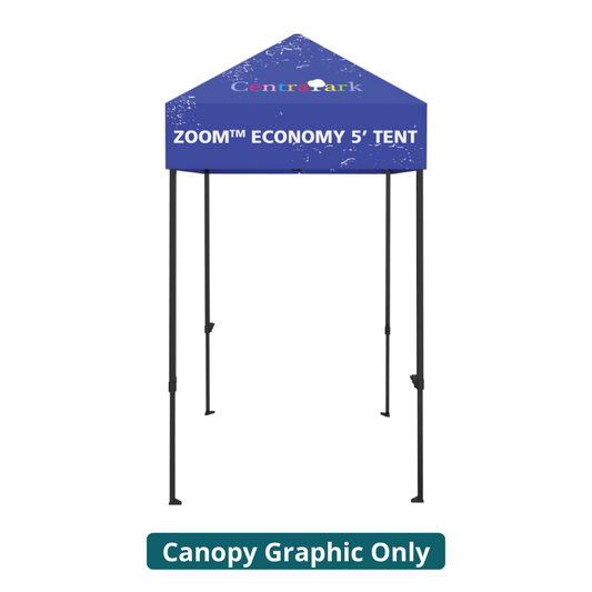 5ft x 5ft Zoom Economy Popup Tent (Canopy Graphic Only)