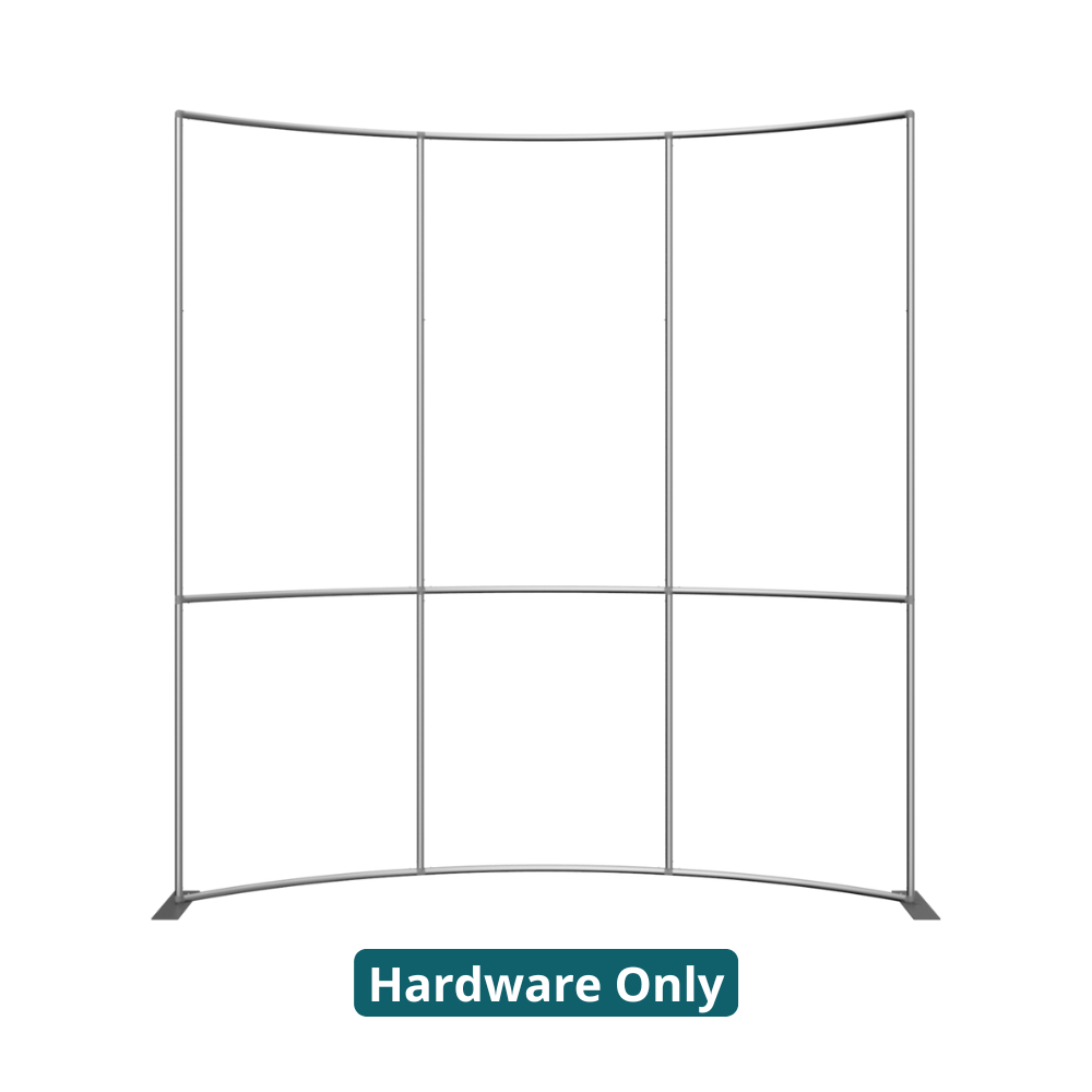 10ft x 10ft Formulate Master Horizontal Curve Tall Fabric Backwall Frame (Hardware Only)