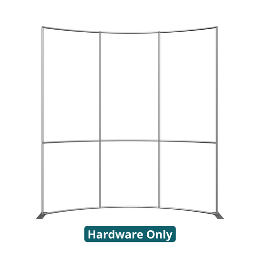 10ft x 10ft Formulate Master Horizontal Curve Tall Fabric Backwall Frame (Hardware Only)