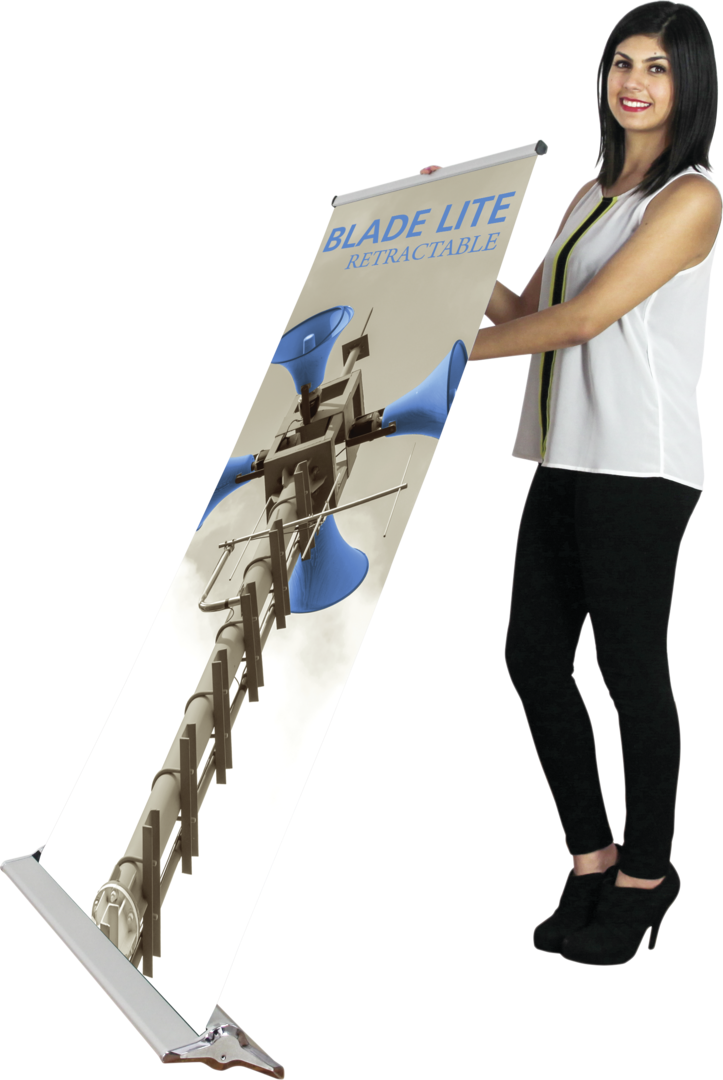 59in Blade Lite 1500 Retractable Banner Stand (Vinyl Graphic Package)