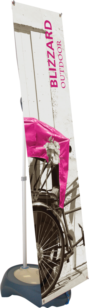 23.5in x 63.25in Blizzard Adjustable Outdoor Banner Stand (Graphic Only)