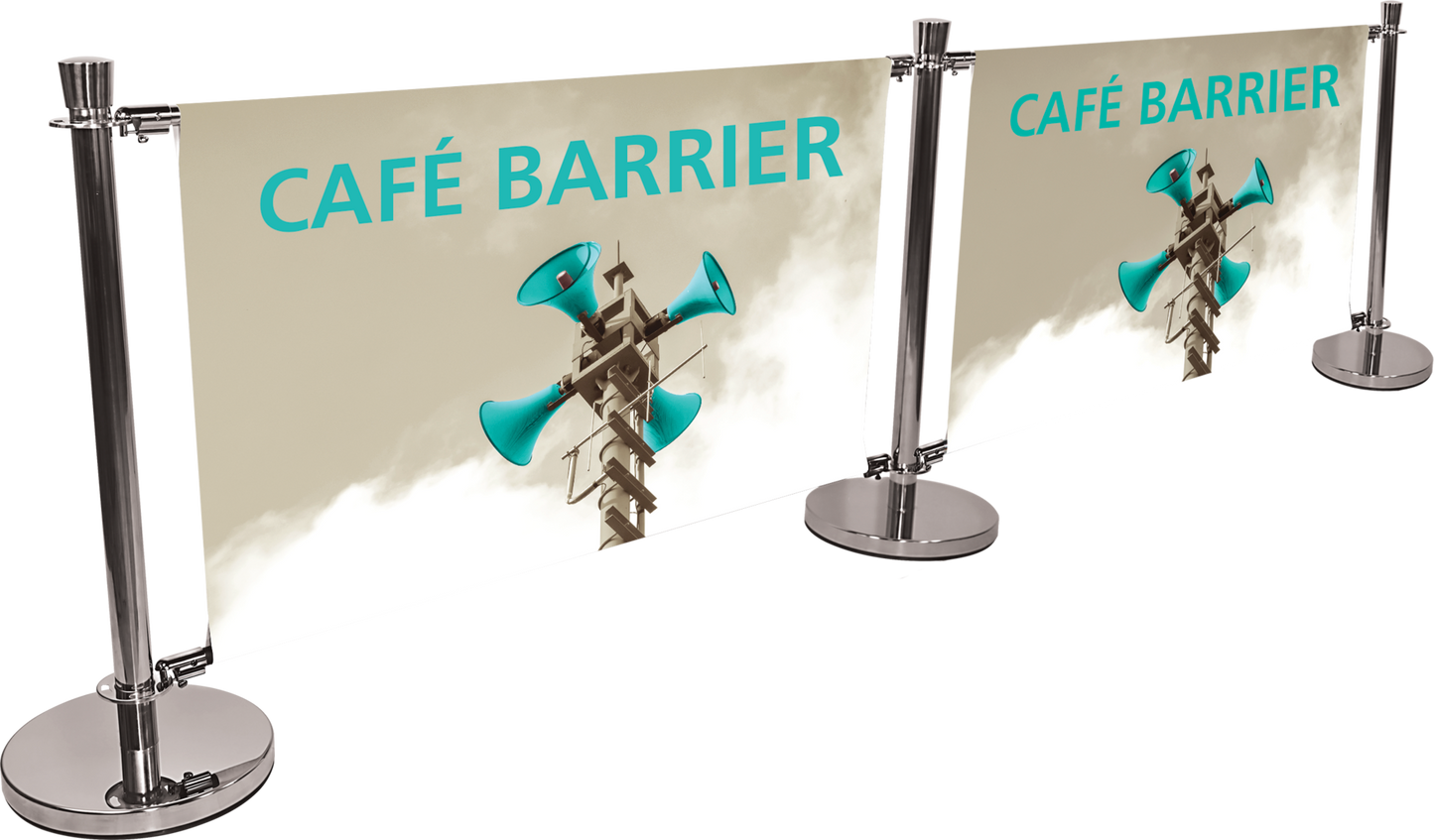 Cafe Barrier Indoor/Outdoor Banner Stand System Extension (Hardware Only)