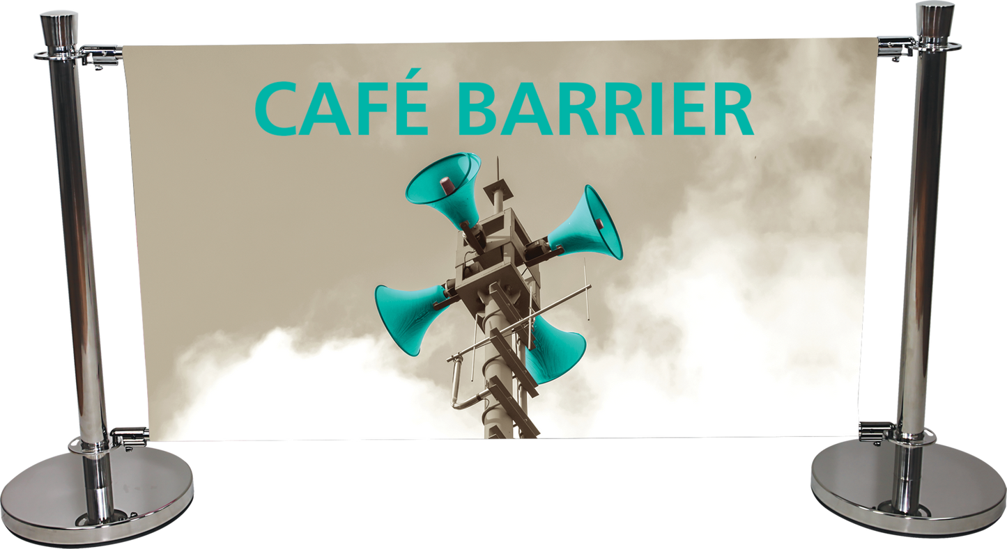 Cafe Barrier Indoor/Outdoor Banner Stand System (Graphic Package)