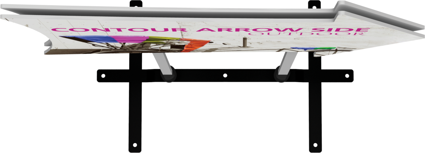 3ft Contour Outdoor Sign Display Arrow Side Plate Base (Hardware Only)
