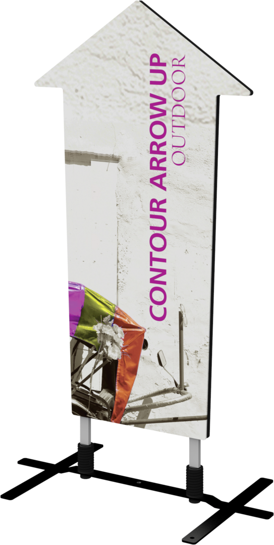5ft Contour Outdoor Sign Display Arrow Up Plate Base (Hardware Only)