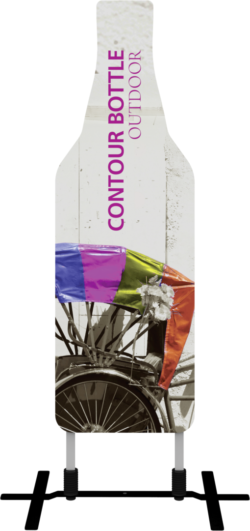 6ft Contour Outdoor Sign Bottle Single-Sided (Graphic Only)