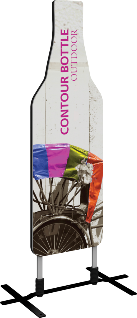 6ft Contour Outdoor Sign Bottle Plate Base (Hardware only)