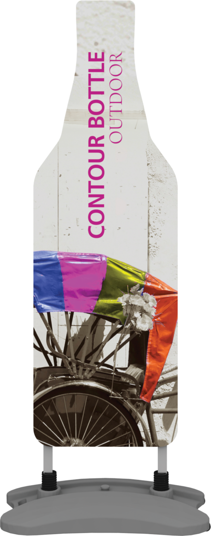 6ft Contour Outdoor Sign Bottle Single-Sided (Graphic Only)