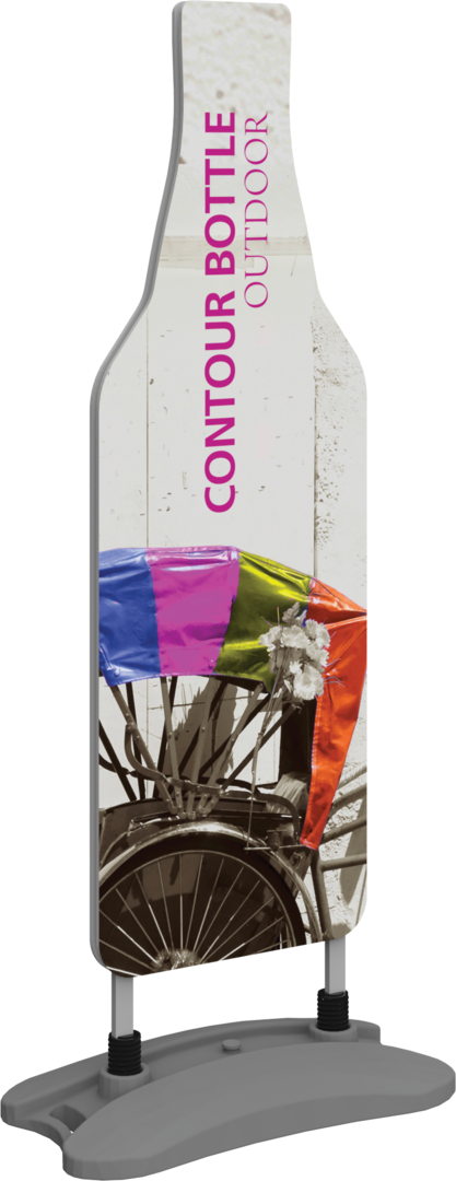 6ft Contour Outdoor Sign Bottle Double-Sided (Graphic Only)