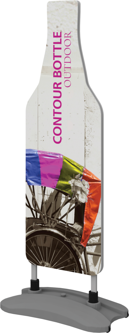6ft Contour Outdoor Sign Bottle Double-Sided (Graphic Only)