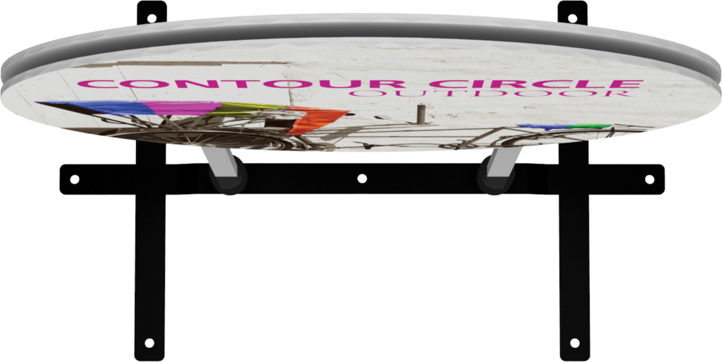 3ft Contour Outdoor Sign Circle Plate Base Single-Sided (Graphic Package)