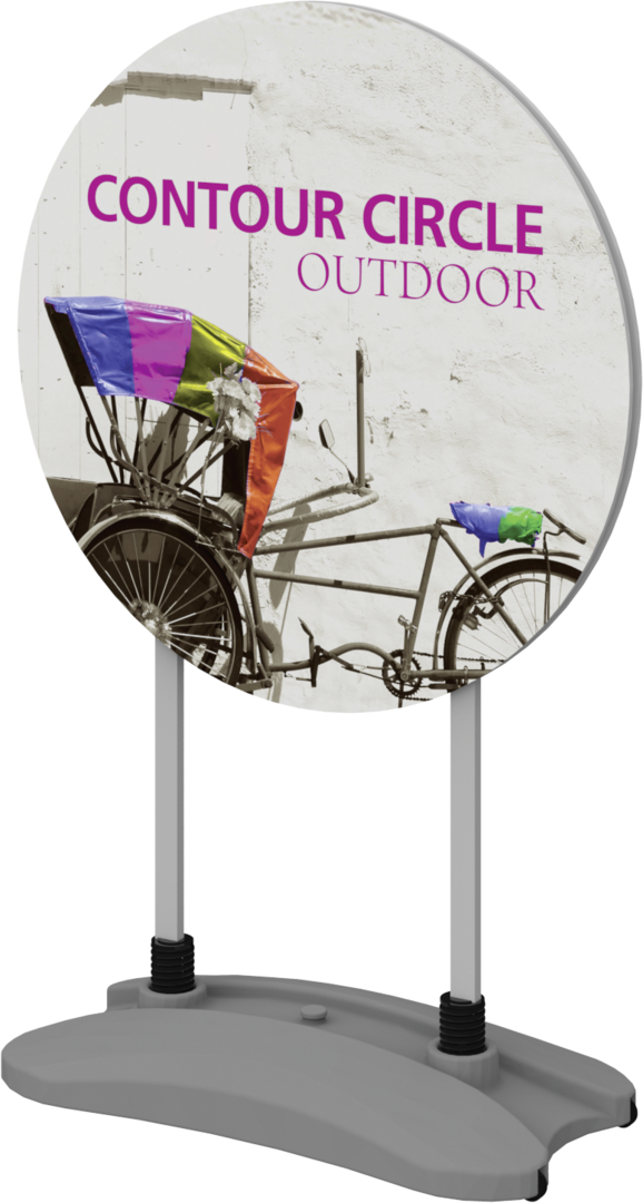 3ft Contour Outdoor Sign Circle Single-Sided (Graphic Only)