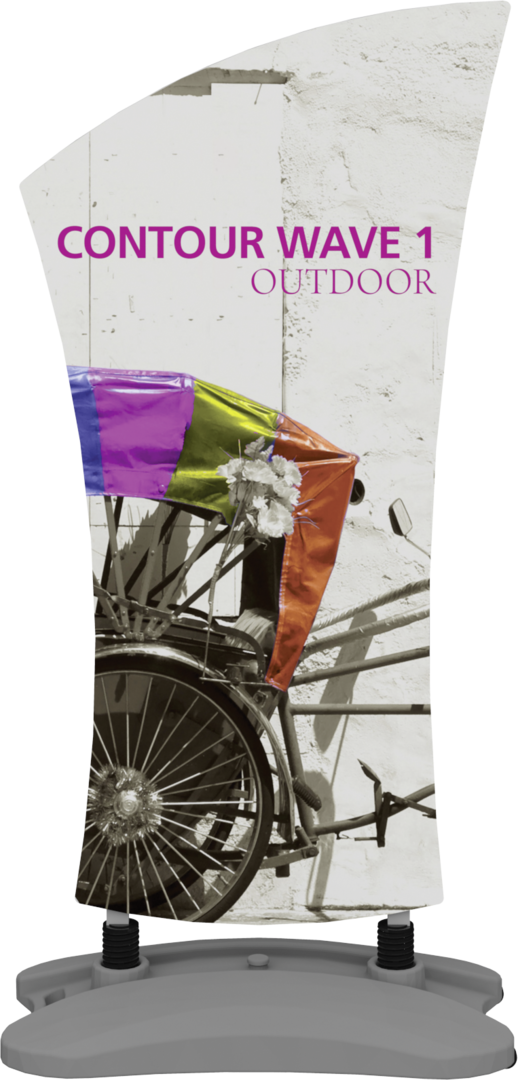 5ft Contour Outdoor Sign Display Wave 1 Double-Sided (Graphic Only)