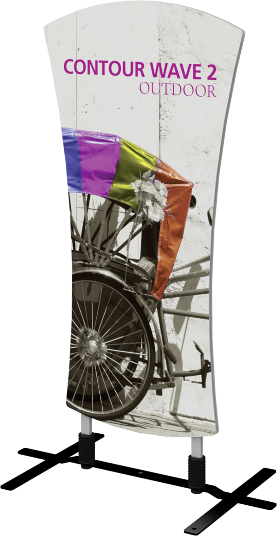 5ft Contour Outdoor Sign Wave 2 Double-Sided (Graphic Only)