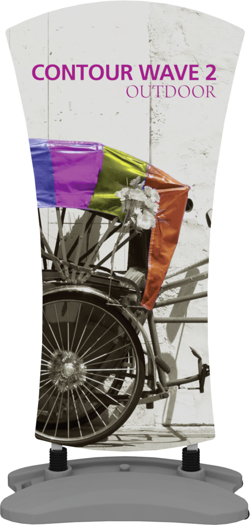 5ft Contour Outdoor Sign Wave 2 Double-Sided (Graphic Only)