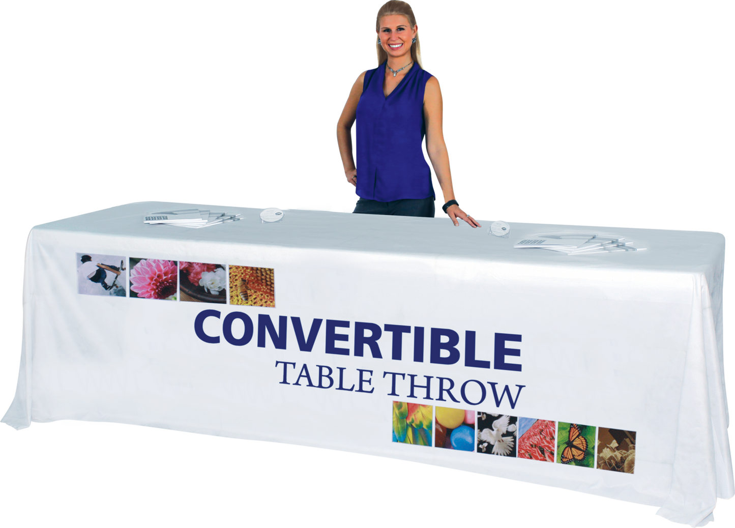 8ft Convertible Premium Dye Sub Table Throw Full