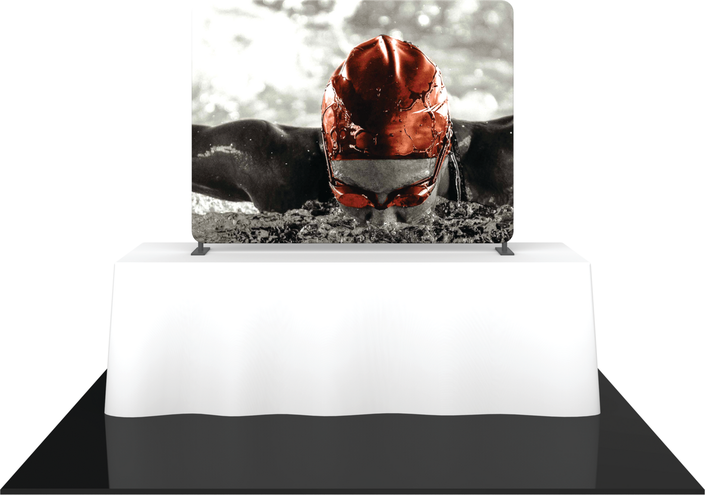 6ft x 5ft Formulate Essential Tabletop Straight Fabric Backwall Single-Sided w/ Backer (Graphic Package)